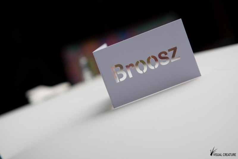 Custom made business cards for Broosz